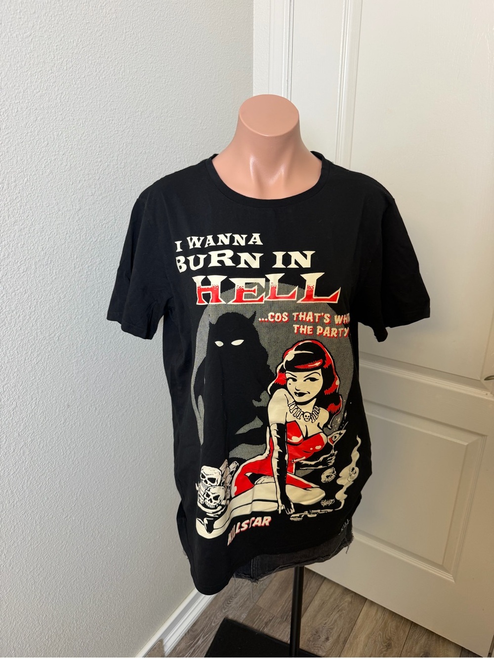 Killstar Black Tee with Red and White Graphic